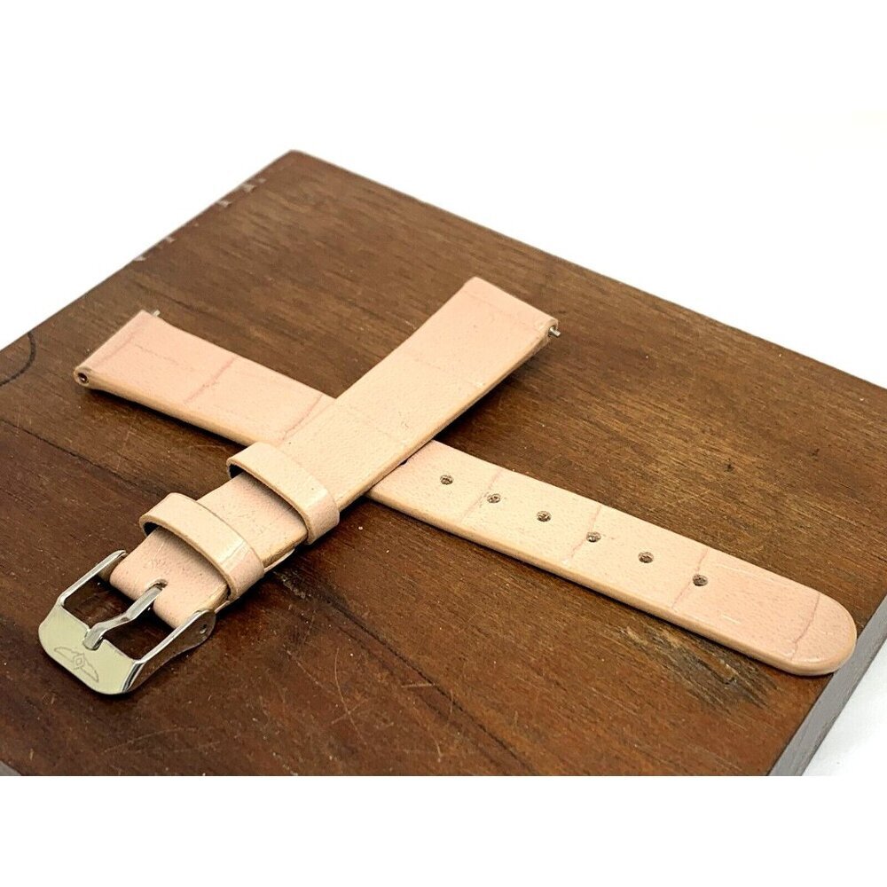 Invicta Watch Replacement Band Pink Leather 16mm Lug Silver Tone Steel Clasp